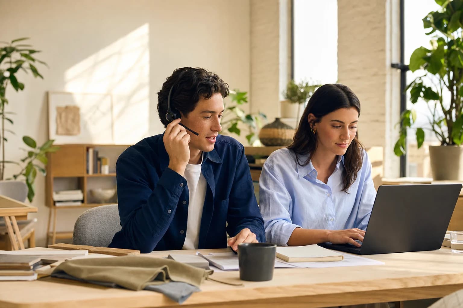 A professional sending business documents digitally from a laptop